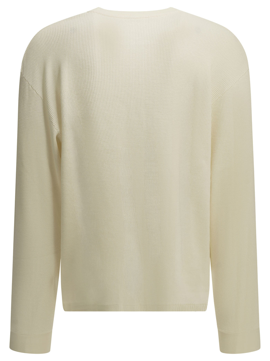A.Presse Henley T-Shirt With A Honeycomb Pattern T-shirts - Bianco | d26580e890b9a864c02291e55117c60670fc9634