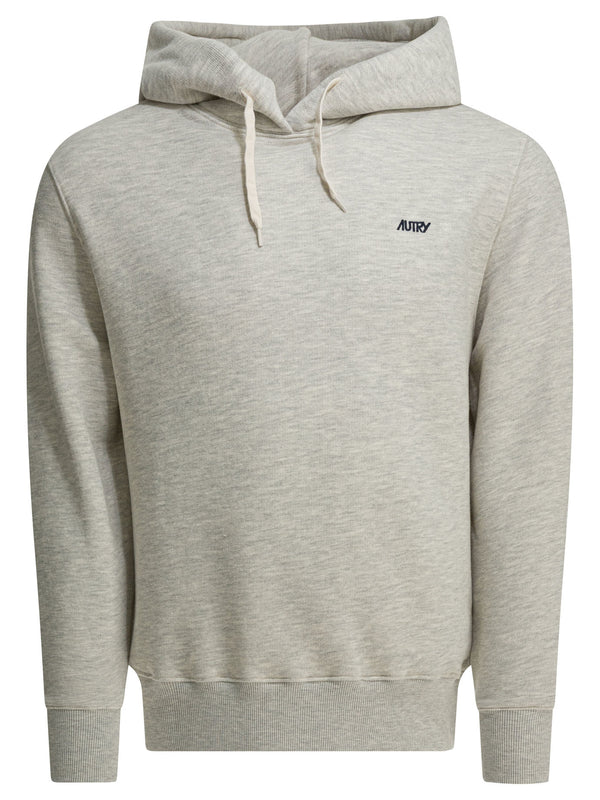 Sudadera con Capucha y Logo Gris