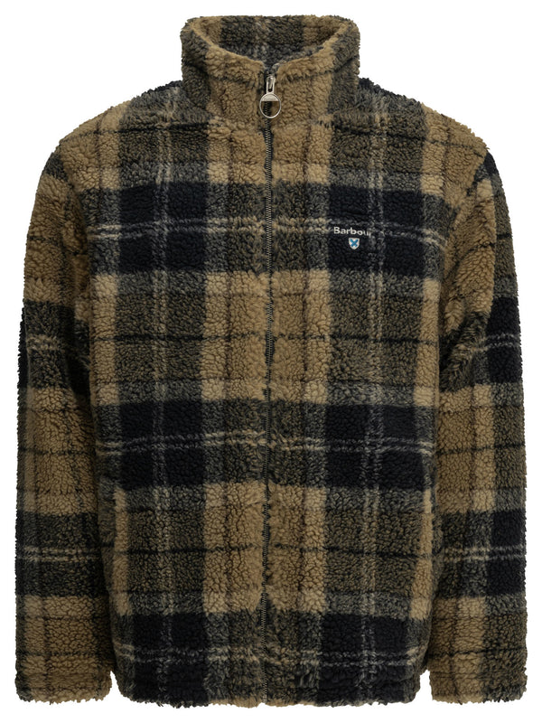 Chaqueta Forro Polar Tartán Negro