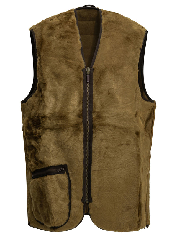 Capas exteriores de forro polar marrón
