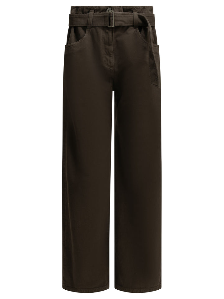 Brunello Cucinelli Wide-Leg Jeans - Marrone | f02a29e8290d222caa7e6213974bb3c6cc7e0641