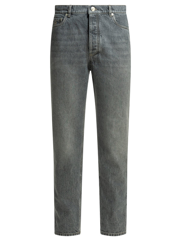 Straight-Leg Jeans Grey