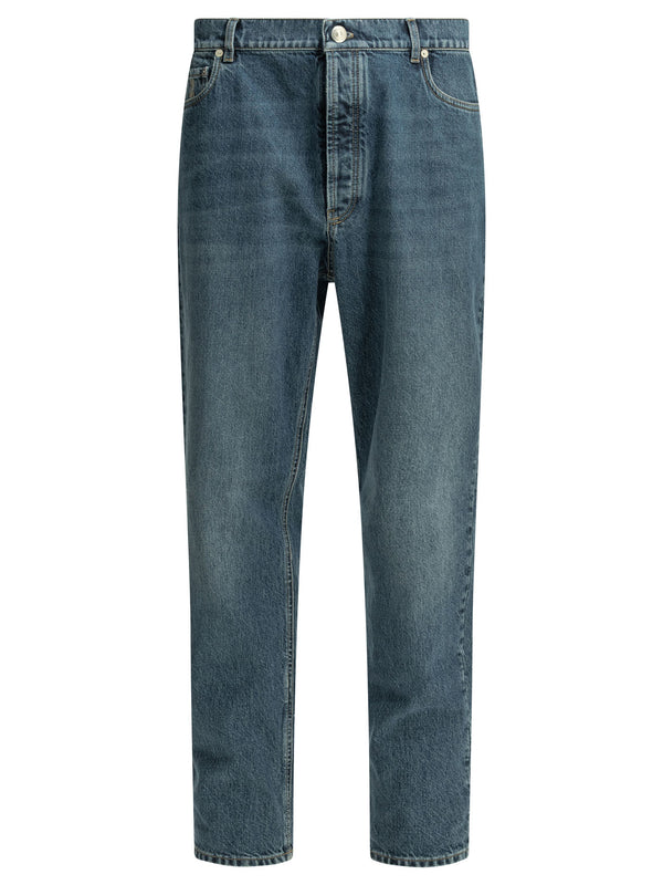Straight-Leg Jeans Blu