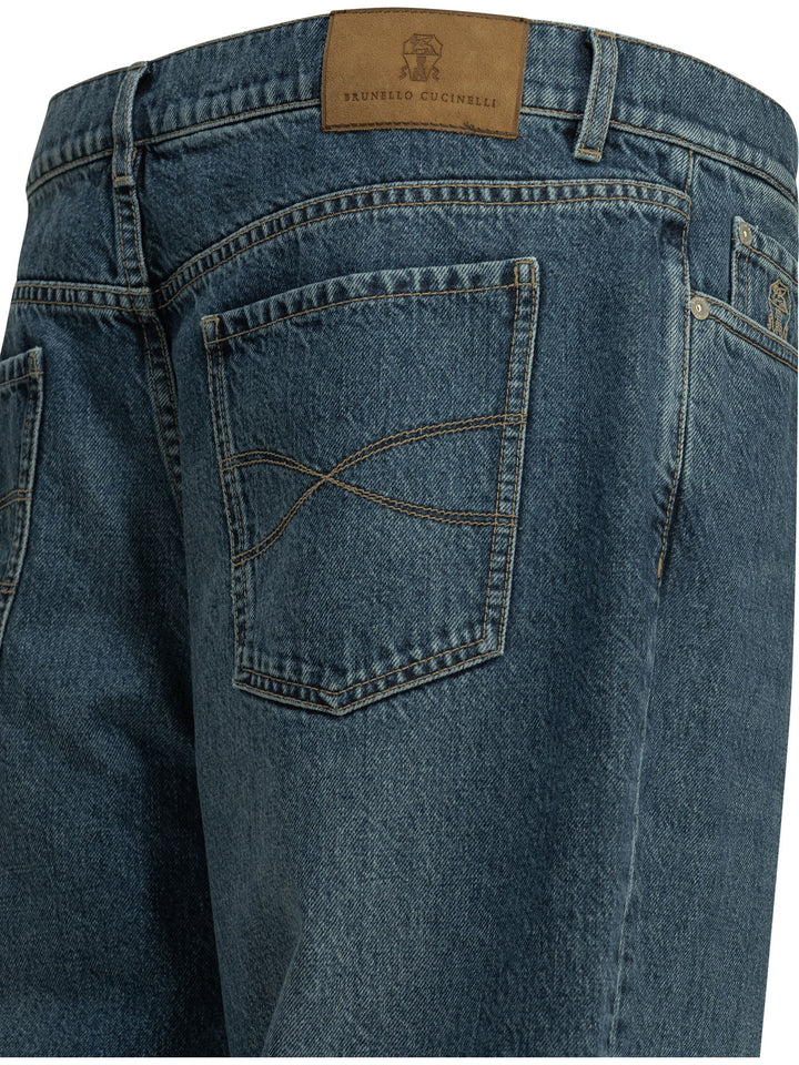 Brunello Cucinelli Straight-Leg Jeans - Blu | 3a8ad615feaca4e077f1ef4fdcebf3d0079387fd