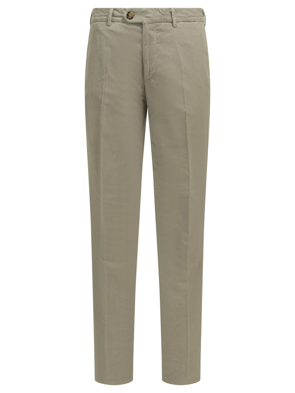 Tailored Cotton Velvet Pants Trousers Grey