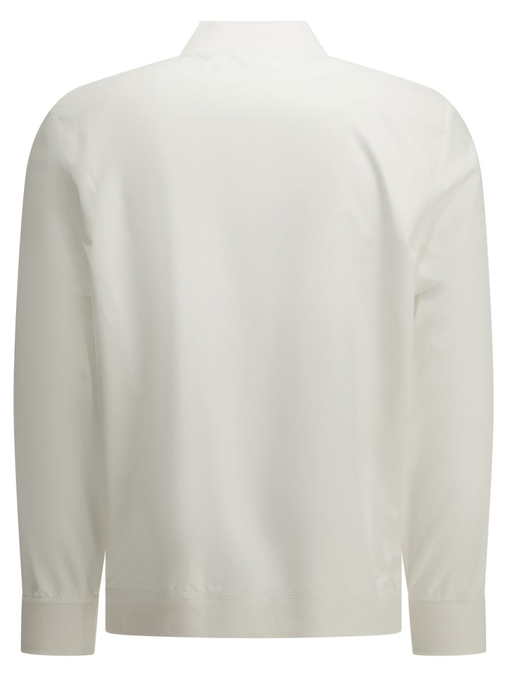 Brunello Cucinelli Zip-Up Sweatshirt With Logo Sweatshirts - Bianco | 5284bf4771b1d01ccaa85e2b305f7d4b788e0dc3