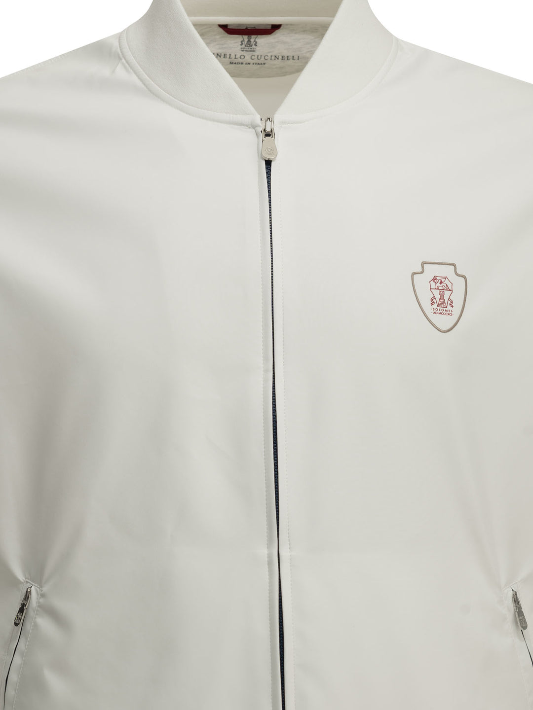 Brunello Cucinelli Zip-Up Sweatshirt With Logo Sweatshirts - Bianco | 55d0f36138376c63579110e3749f55b2901260e4