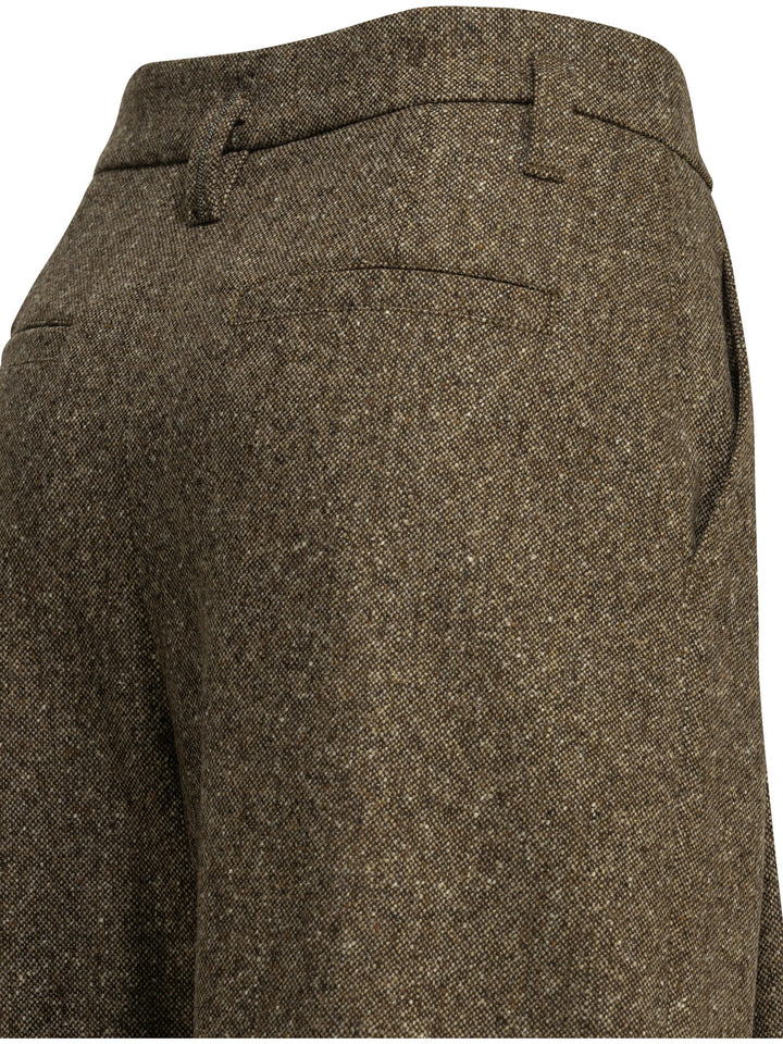 Brunello Cucinelli Wool Tailored Pants Trousers - Marrone | 125773da722b6c1e38c10ff786593b513b55a242