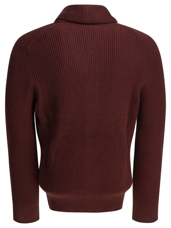 Brunello Cucinelli Cotton Cardigan Knitwear - Bordeaux | d6b333ef40a2b1e9ff0ceedbafbf6bd33b772e57