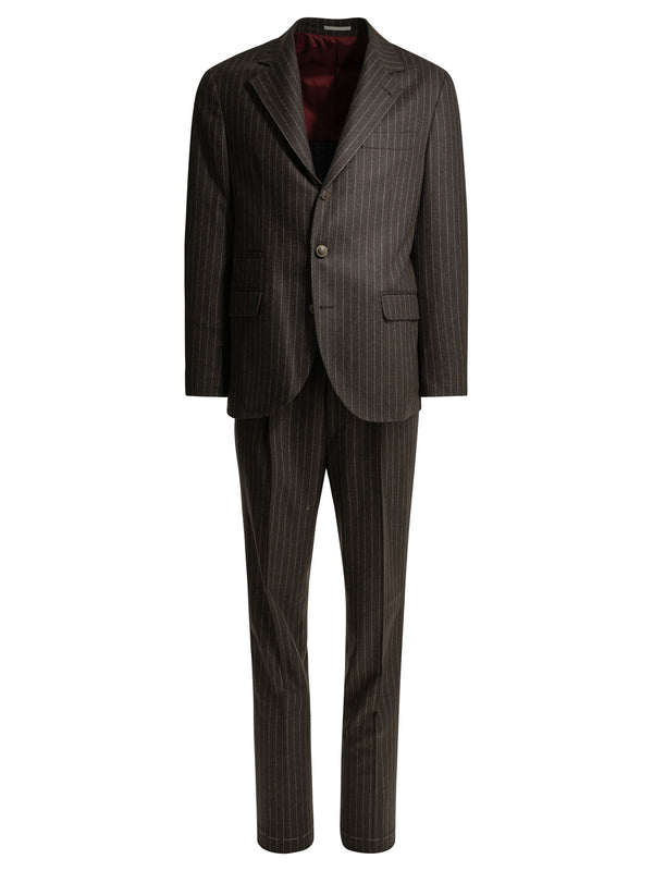 Formal Pinstripe Suit Suits Marrone