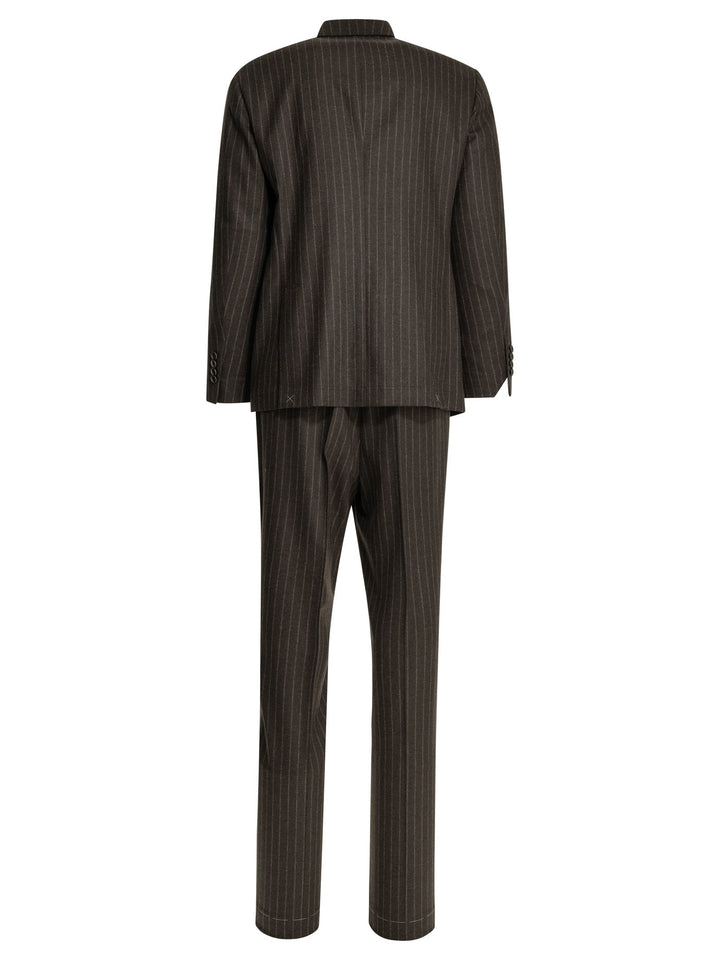 Brunello Cucinelli Formal Pinstripe Suit Suits - Marrone | 7179e06896393f6c745b5b7e5db9e048a279cb01