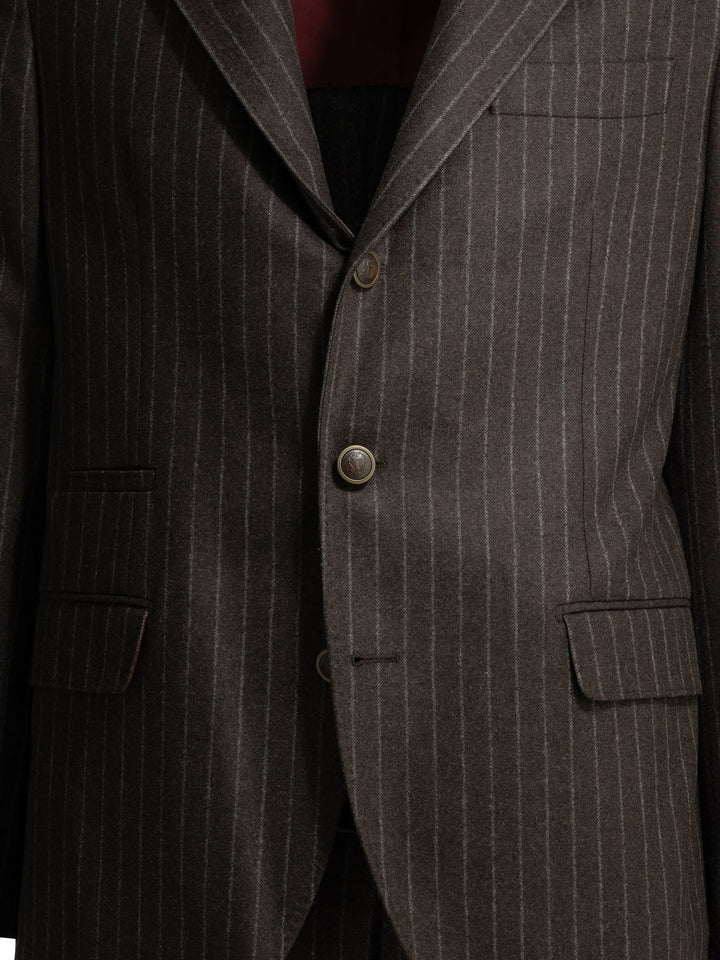 Brunello Cucinelli Formal Pinstripe Suit Suits - Marrone | c32545235c4610df1f0626893692e94e44688a6f