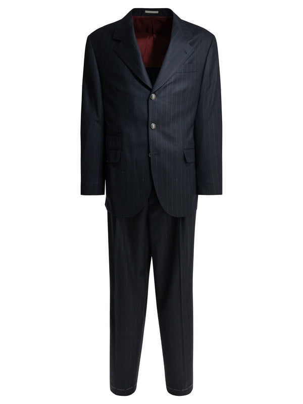 Formal Pinstripe Suit Suits Blu