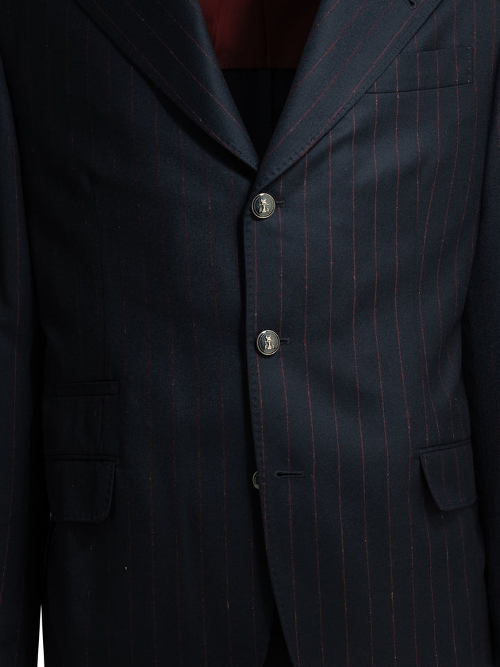 Brunello Cucinelli Formal Pinstripe Suit Suits - Blu | 626f265d83591ba277d2bbbe0ba1201c155a5f6e