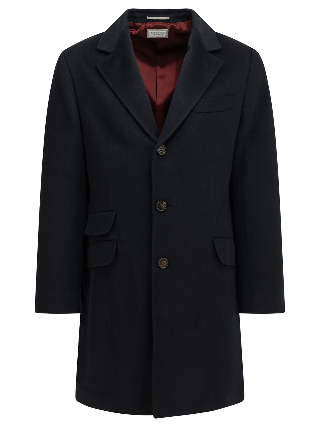 Brunello Cucinelli Short Coat Made Of Virgin Wool Fabric Jackets and Coats - Blu | dc80a2c9bf34ad0b3aa6e86c240277adecbb8ee5