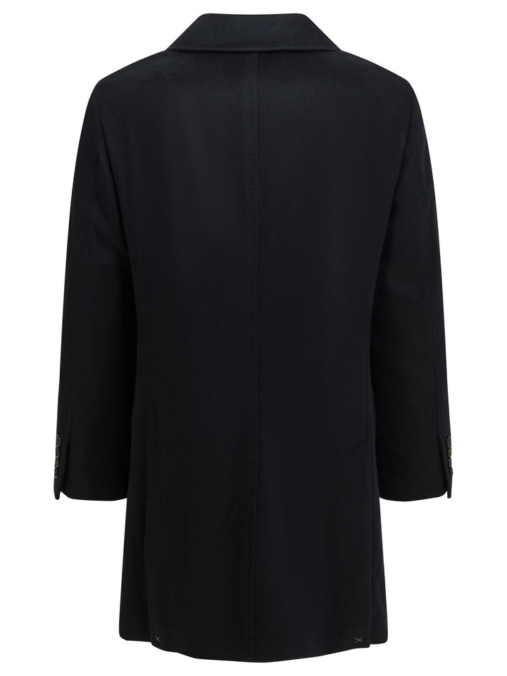 Brunello Cucinelli Short Coat Made Of Virgin Wool Fabric Jackets and Coats - Blu | bf89ee39da848d967f4363ca7611f3f19d76c993