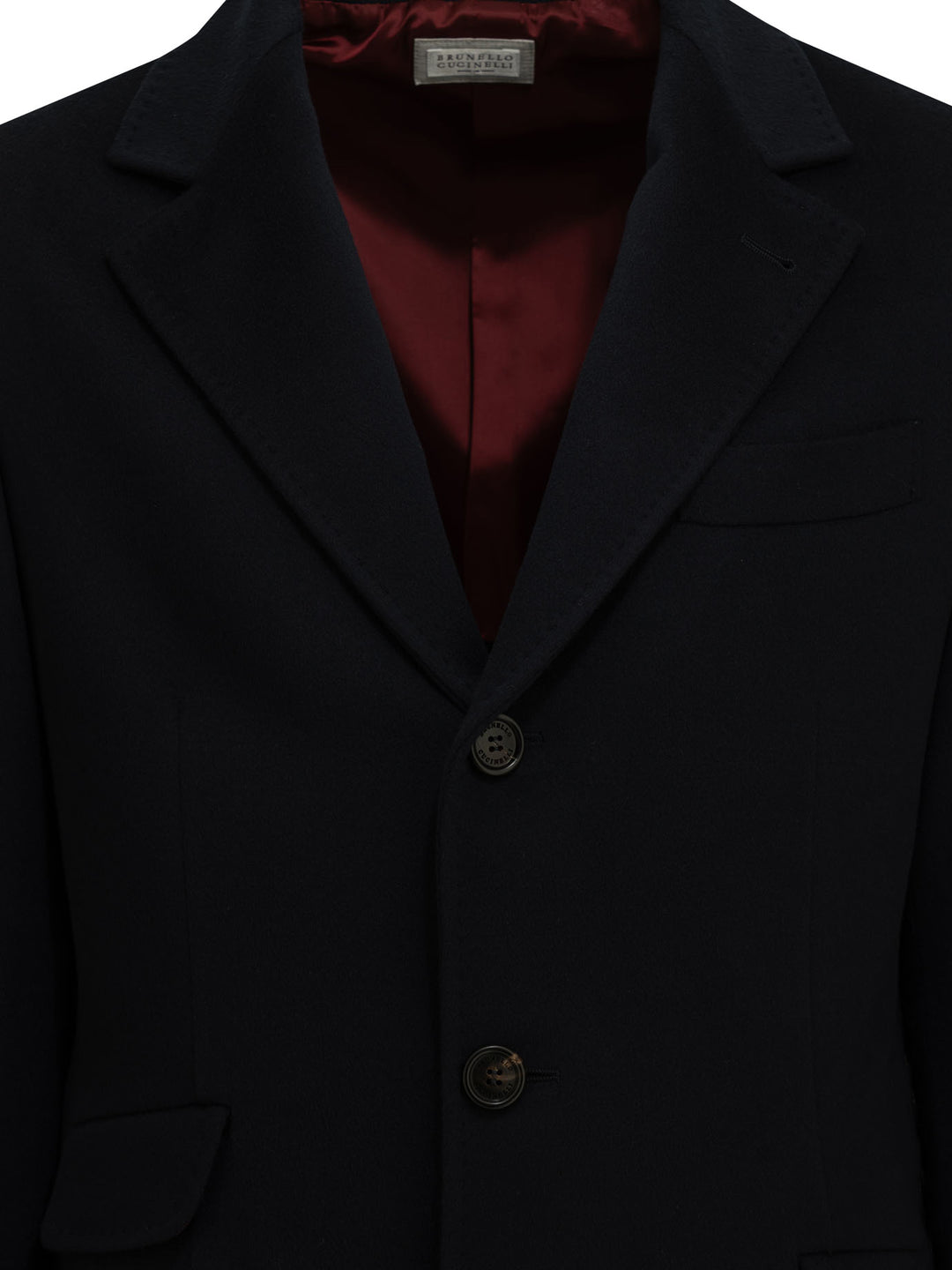 Brunello Cucinelli Short Coat Made Of Virgin Wool Fabric Jackets and Coats - Blu | f3a8af57cbcea2768d9f29329748f7c03874fdd0