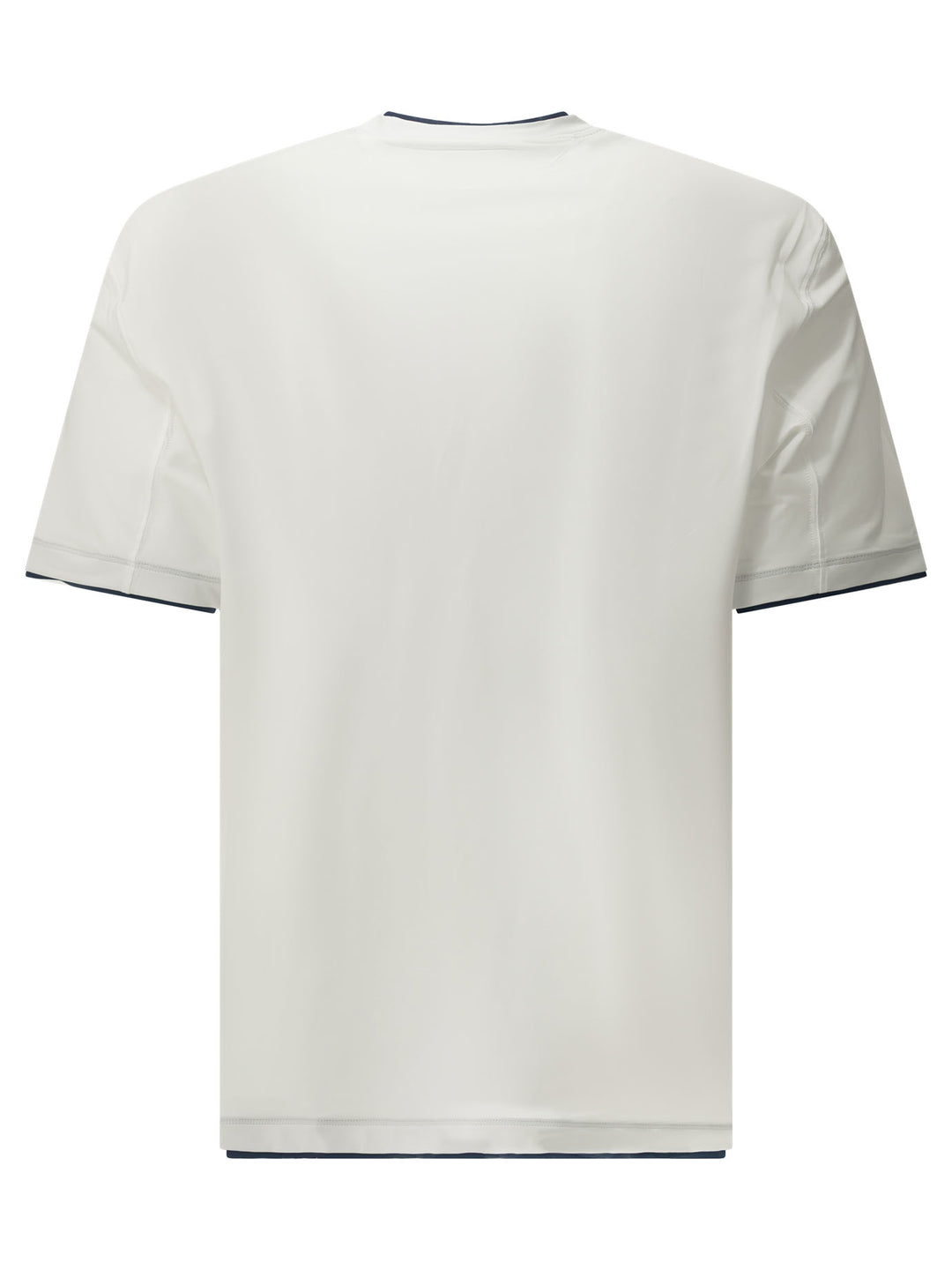 Brunello Cucinelli Crewneck T-Shirt With Logo T-shirts - Bianco | 83cf780a81e33e7b83590b01dc2d15781870034d