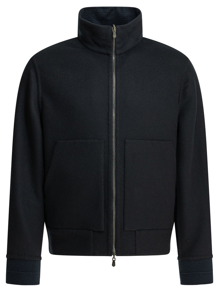Brunello Cucinelli Cashmere Bomber Jacket Jackets and Coats - Blu | 4669f92b83376242337e126298dcc754123e7d4c