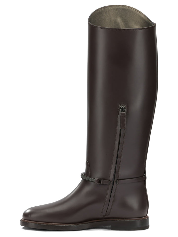 Brunello Cucinelli Monili Boots and Ankle Boots - Marrone | d9d5ddad11729a221e849a1410366efa0b18f9f2