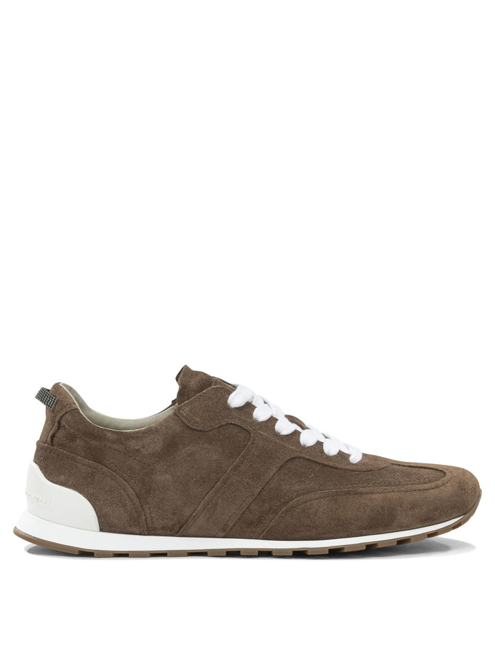 Brunello Cucinelli Shiny Loops Sneakers & Slip-On - Marrone | d3c52cf643fd1037254e69f5f6276cc48bd19289