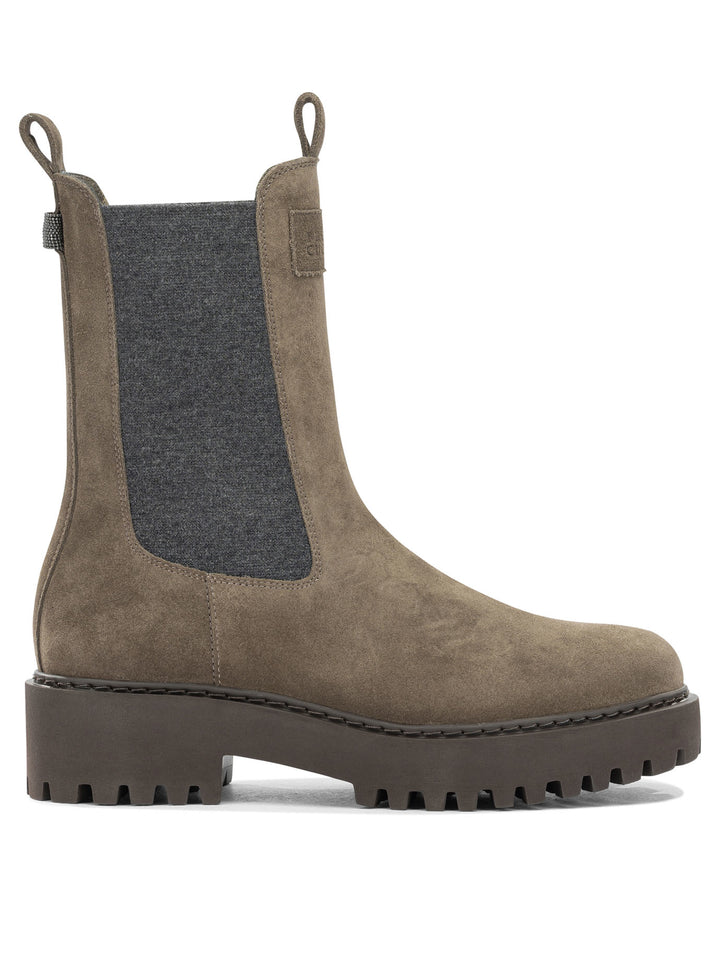 Brunello Cucinelli Suede Pull-On Ankle Boots Boots and Ankle Boots - Marrone | fee2aac6d13dafb4f0f087adad87d0b4fcadcd11