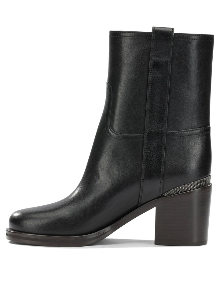 Brunello Cucinelli Leather Pull-On Ankle Boots Boots and Ankle Boots - Nero | 4b7ffcd643d2d7d7950837e062c7d0ca8474a77e