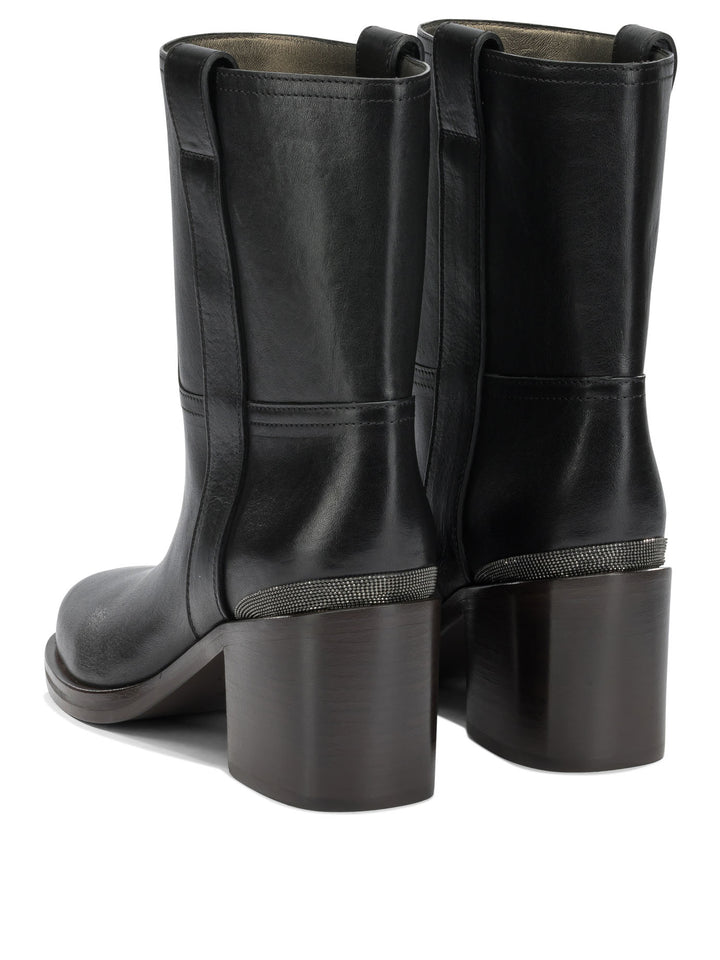 Brunello Cucinelli Leather Pull-On Ankle Boots Boots and Ankle Boots - Nero | f944e7f5dee13d0c4dbf605e0a4dda4952948da8
