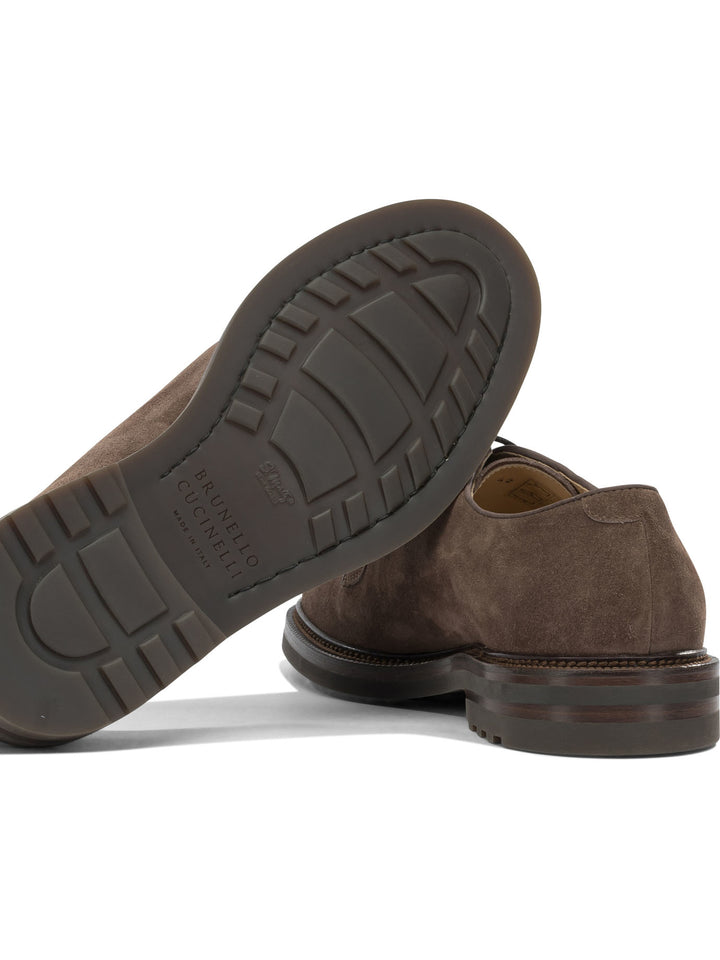 Brunello Cucinelli Suede Brogues Lace-Up shoes - Marrone | 252f7959fe65940355abec31489b78f91cd5e6aa