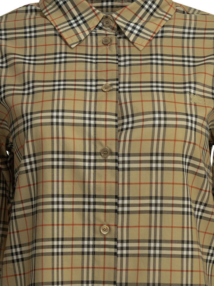 Burberry Emma Check Shirts - Beige | cbe384bcf14884a1b78a165441ff94d7319a6fb3
