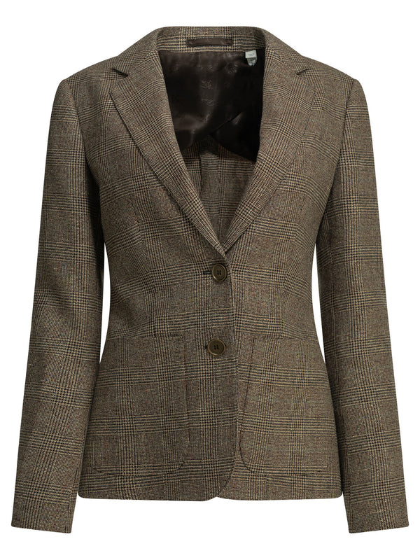 Wool-And-Linen-Blend Blazer Jackets And Coats Marrone