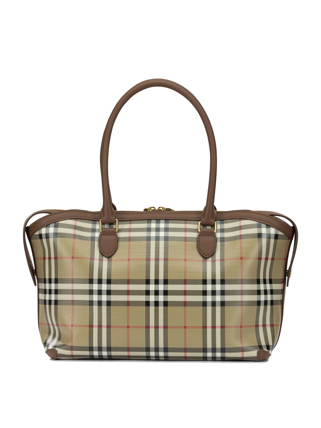 Burberry Tote Check Borse a Spalla e Tracolla - Beige | 084c903c5514538e27994e3d6c8f3fc41f45593f
