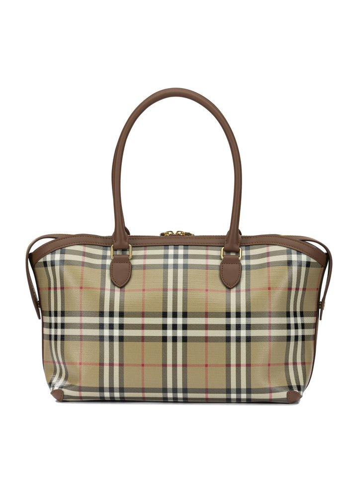 Burberry Tote Check Borse a Spalla e Tracolla - Beige | 084c903c5514538e27994e3d6c8f3fc41f45593f