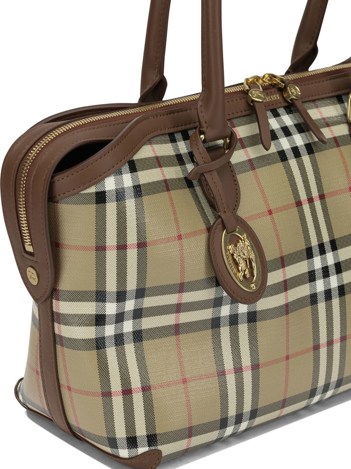 Burberry Tote Check Borse a Spalla e Tracolla - Beige | ab55c0053c60ec4266527a82e00d71f27691c7dd