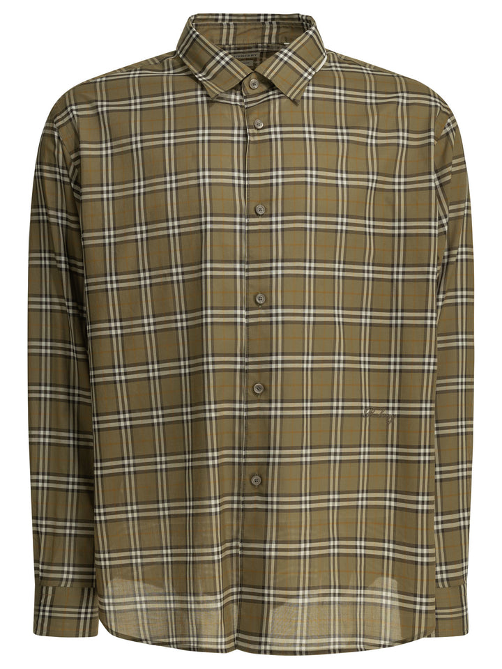 Burberry Radmar Check Shirts - Verde | 64a1f31616591550d214a5ce20eb70cb38dbe542