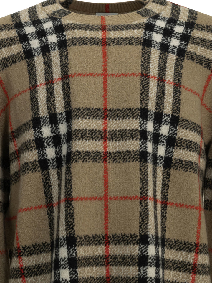 Burberry Check Knitwear - Beige | 66c0f082ebe0cab1a1b2681593e7ee821db41eee