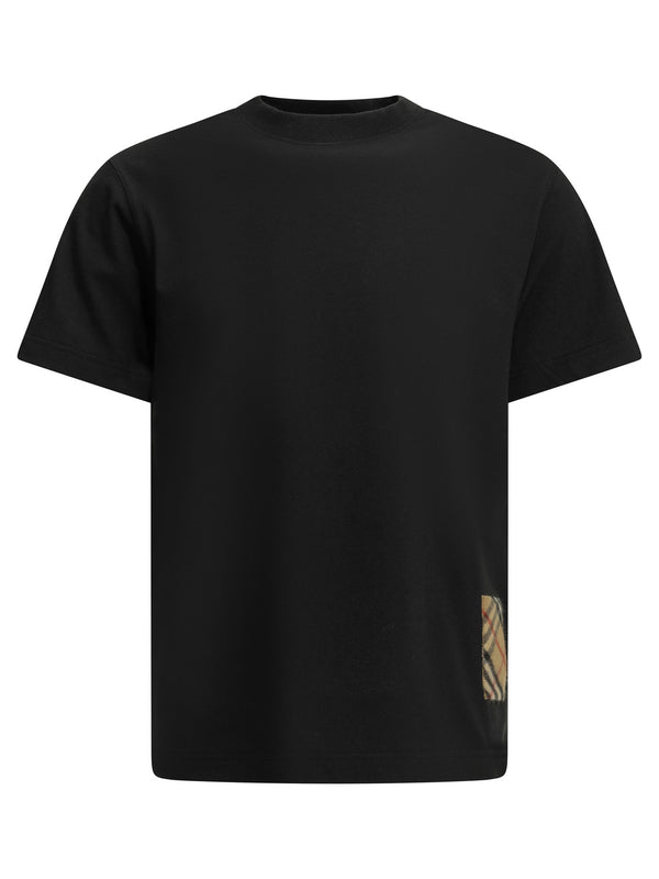 Crewneck T-Shirt With Appliqué T-Shirts Nero