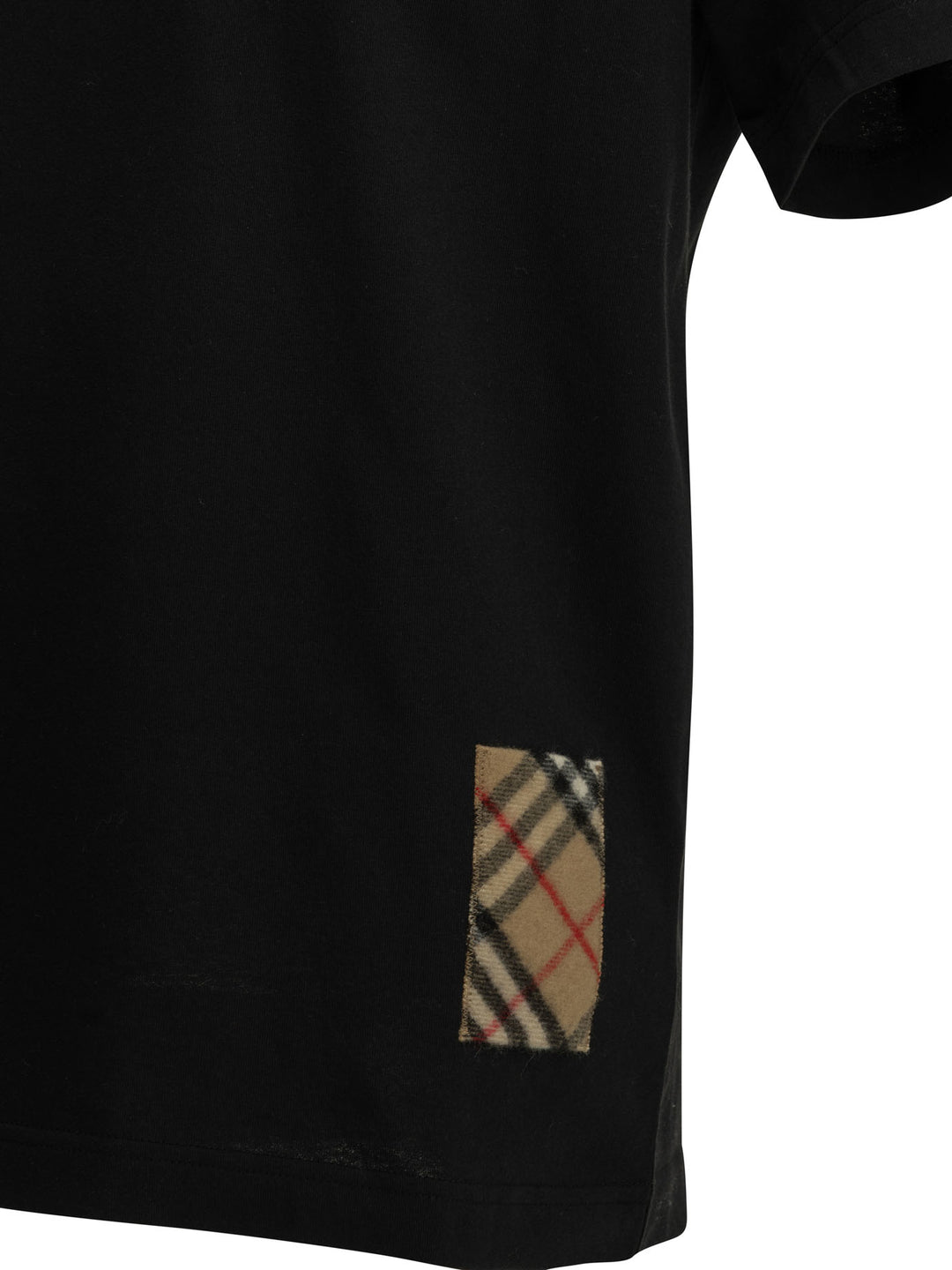 Burberry Crewneck T-Shirt With Appliqué T-shirts - Nero | c61e71af2eb5fc5cb0692a5f8213667459343ff8