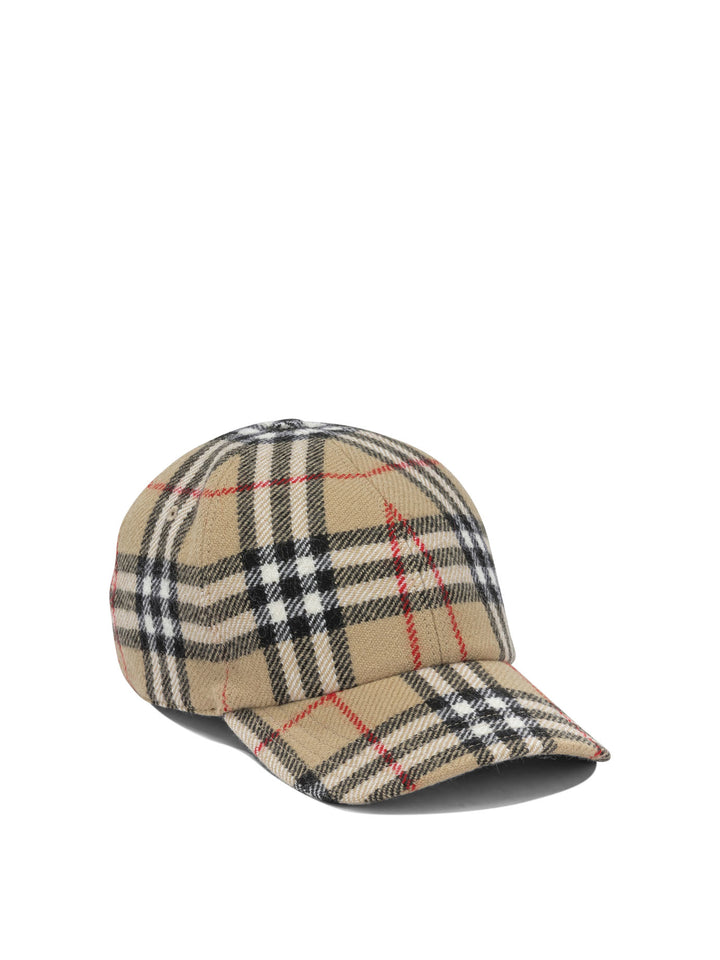 Burberry Check Cappelli - Beige | 677c35e79ca04e2267e7bbba9d592f8e6fd91a33