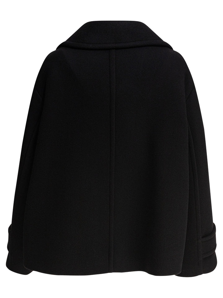 Chloé Short Wool Coat Jackets and Coats - Nero | 05f27408a723cc964ef421f4cfdfbd42c9c21d4c