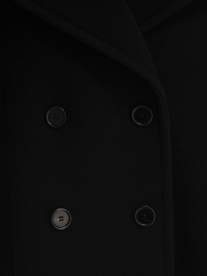 Chloé Short Wool Coat Jackets and Coats - Nero | 9dacec49e3ea2305cc692665a6635f59af3df700