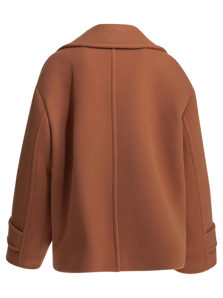 Chloé Short Wool Coat Jackets and Coats - Rosa | e2c6d4ad3db3ee01208b17db289f937208180051