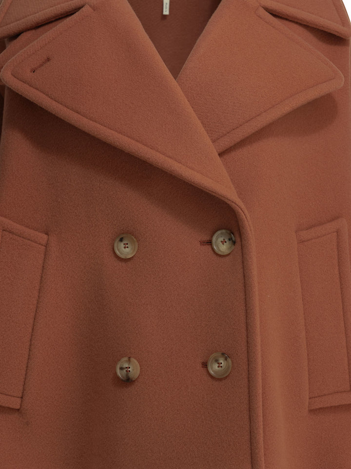 Chloé Short Wool Coat Jackets and Coats - Rosa | e081e295e795ca7339da9378181f303d98deaaf7