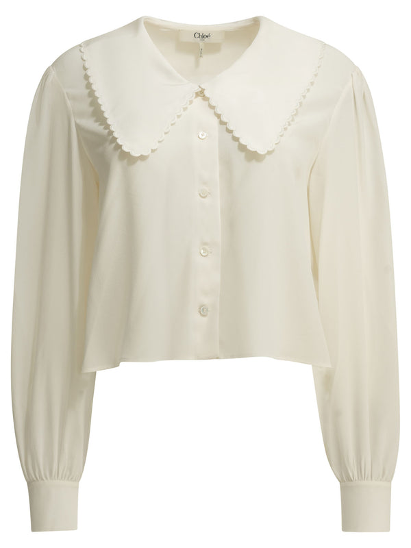 Casual Silk Shirt Shirts Bianco