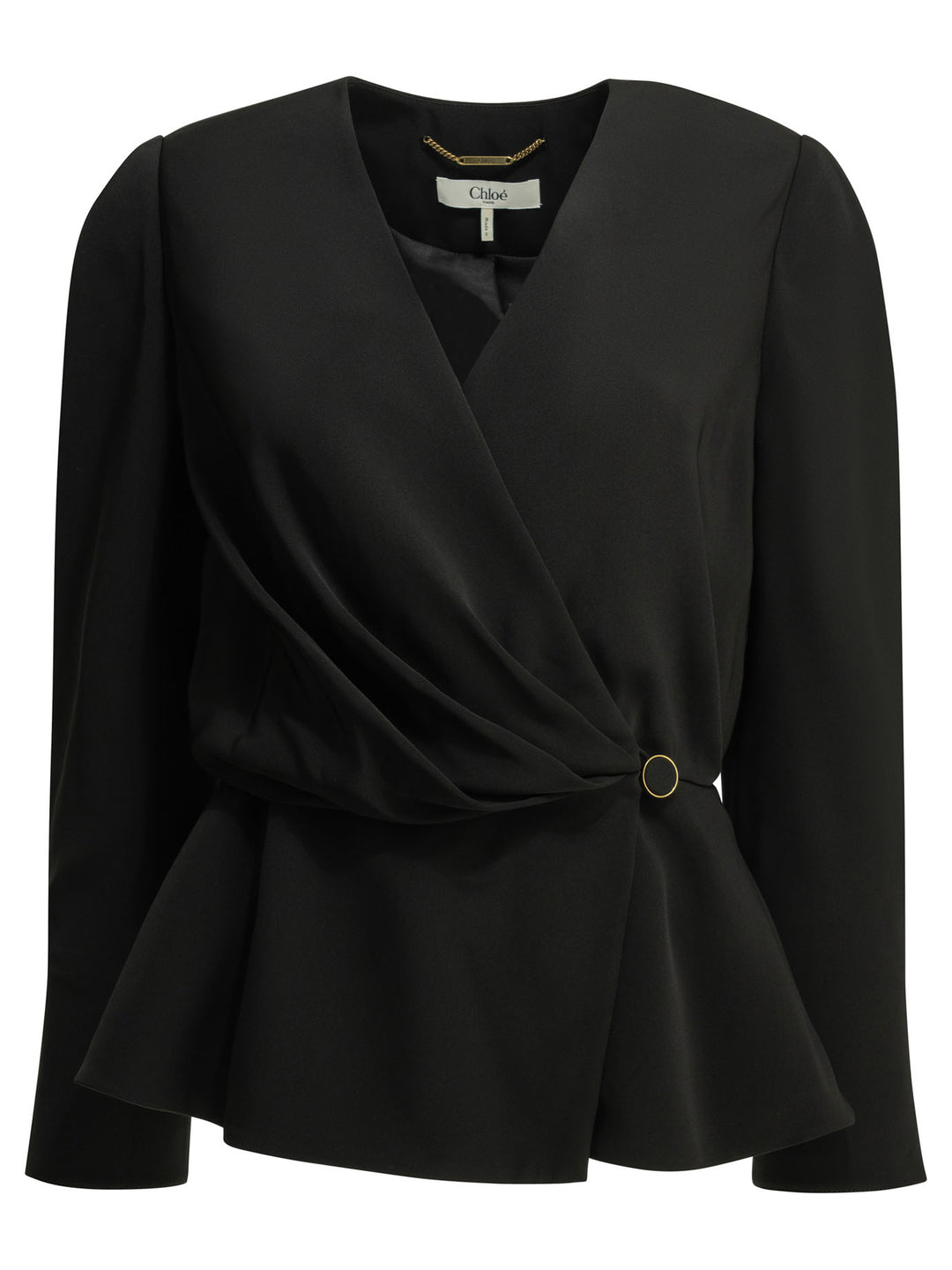 Chloé Casual Draped Top Top - Nero | a029be8ef5735d57b231746bb85ee94ebbcd6101