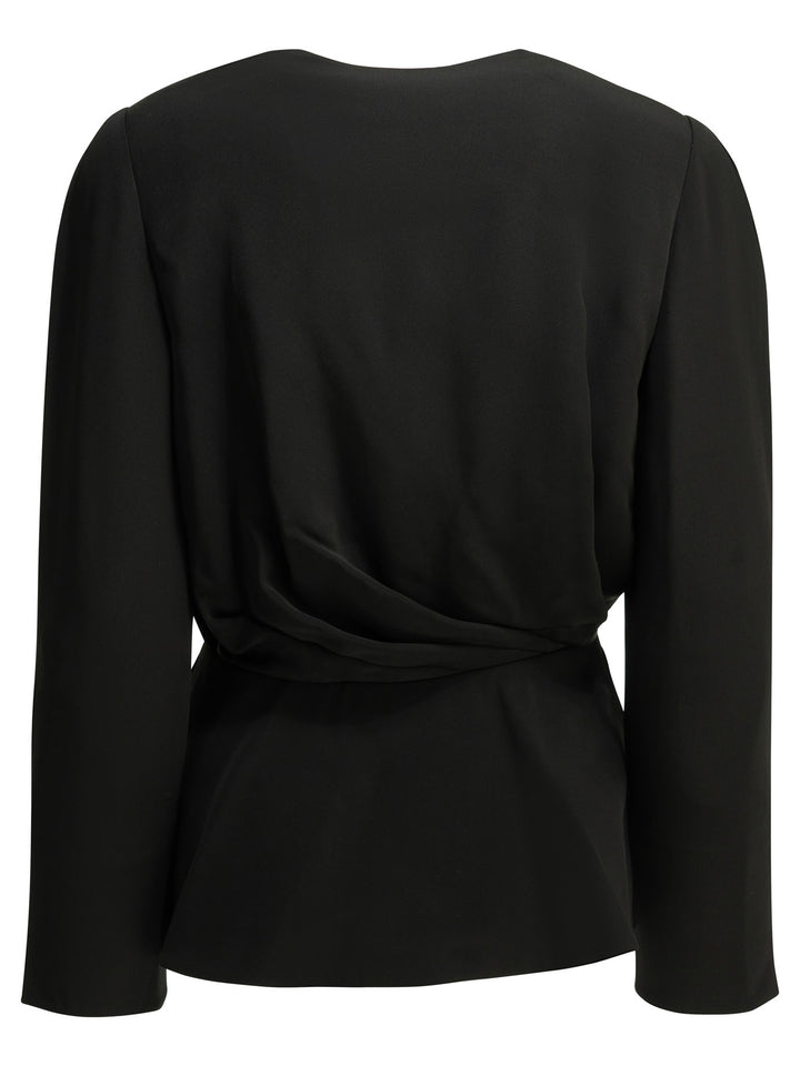 Chloé Casual Draped Top Top - Nero | bb5873e5532fa47056acee3ba9ec8c6c6bf20fa4