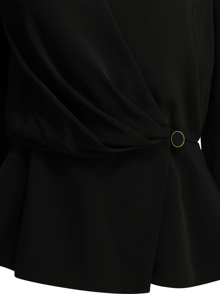 Chloé Casual Draped Top Top - Nero | e8ea20e3329b2fc185ee1bc28f9c0fb70a25c539