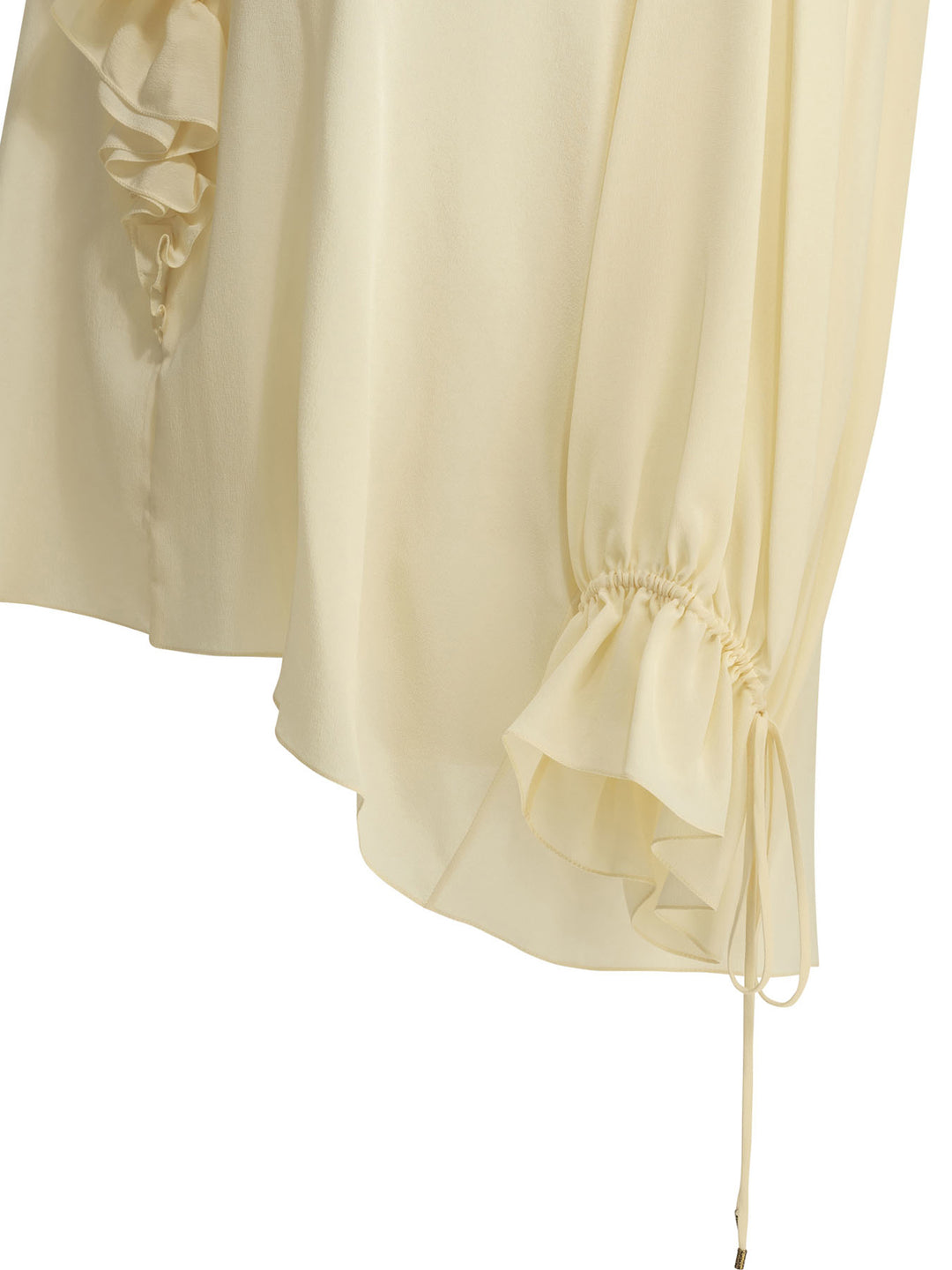 Chloé Silk Blouse With Ruffles Shirts - Bianco | 30cb3fbb1e8d6e53078914a7968386c896d9e4ba