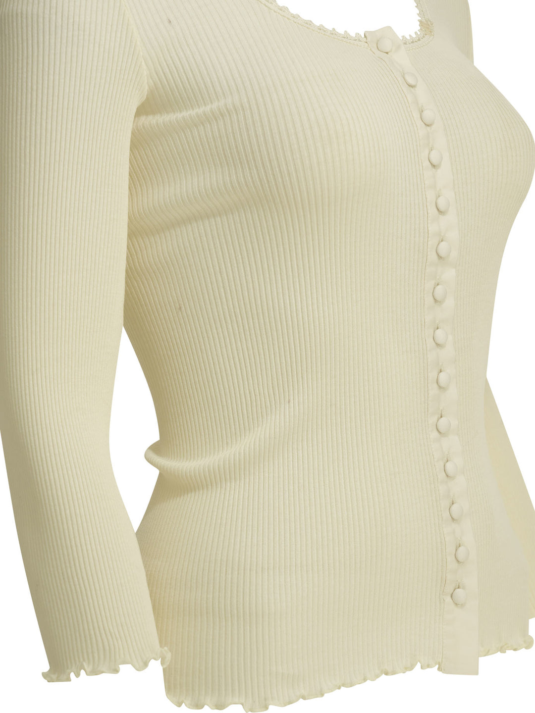 Chloé Fitted Top Made Of Cotton And Silk Jersey Top - Bianco | eedc69bcf46e67f3c8d50d4a889ef04e5118d997
