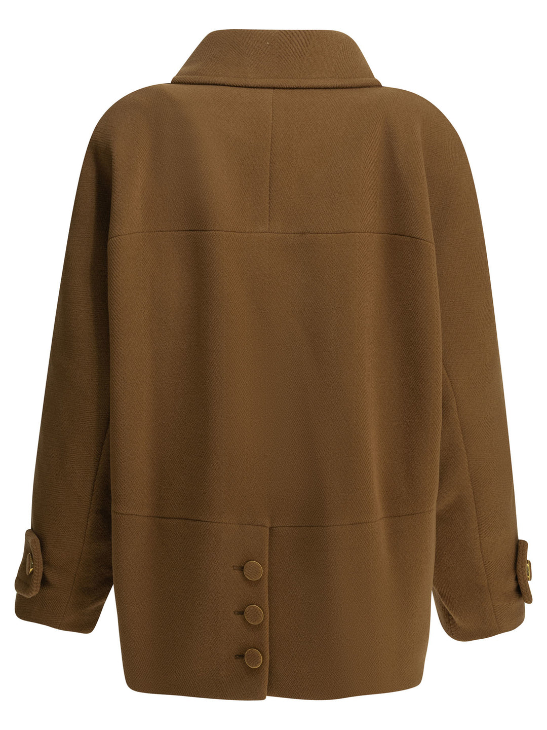 Chloé Short Wool Coat Jackets and Coats - Marrone | f533884ba34afbdf0f1a85324c4163f8ba4ef6ad